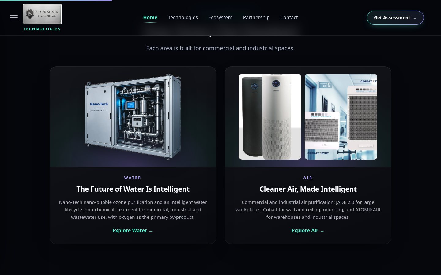 Water and air technology cards